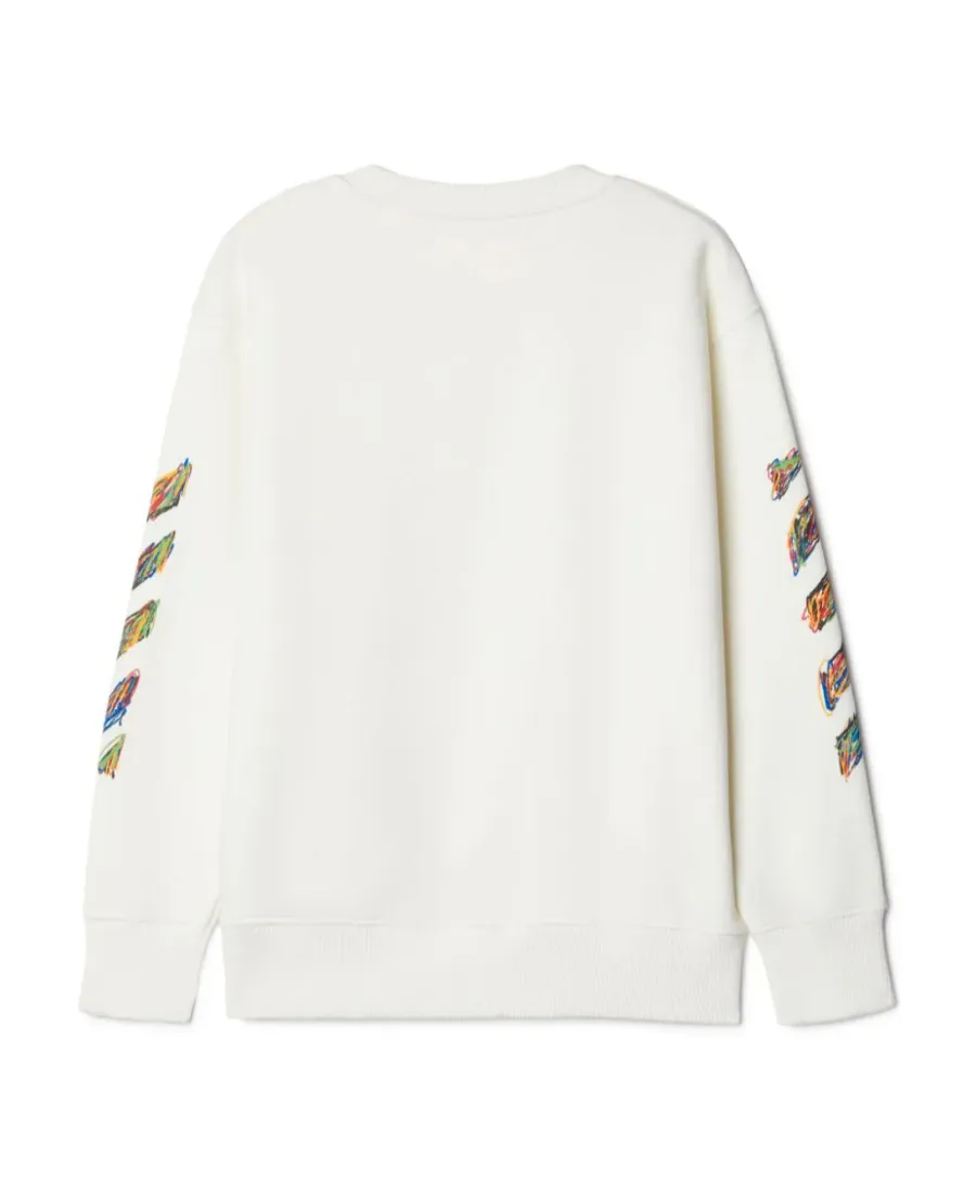 Off-White Kids Logo Sketch Crewneck Sweatshirt