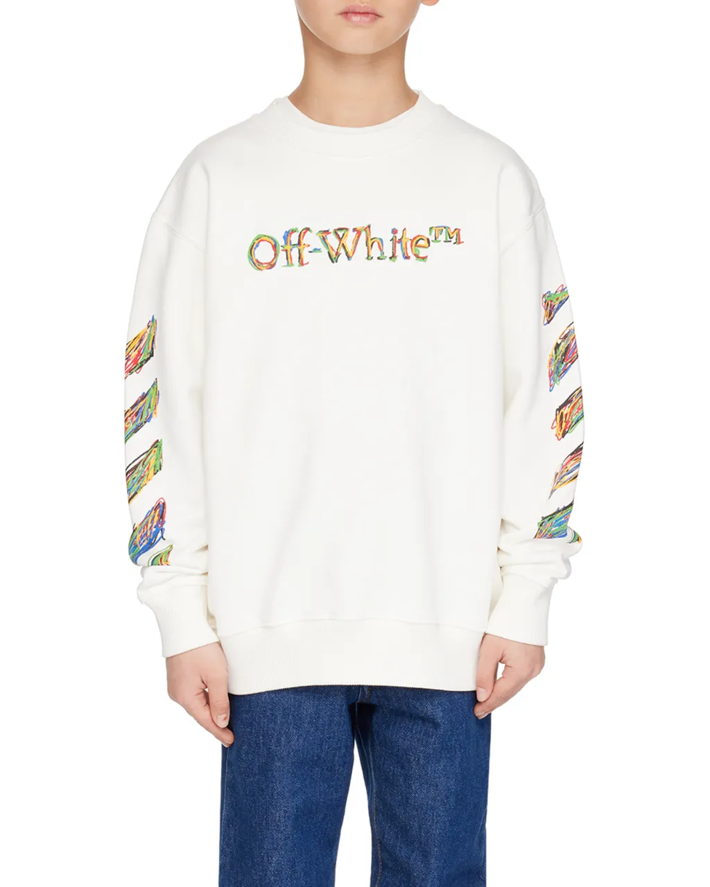 Off-White Kids Logo Sketch Crewneck Sweatshirt