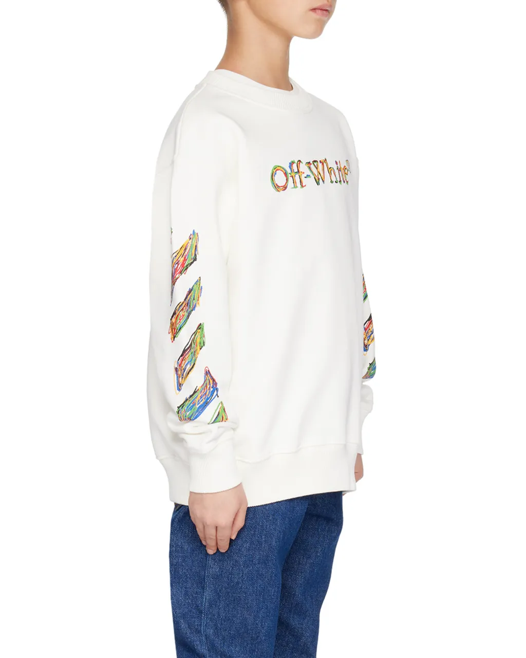 Off-White Kids Logo Sketch Crewneck Sweatshirt