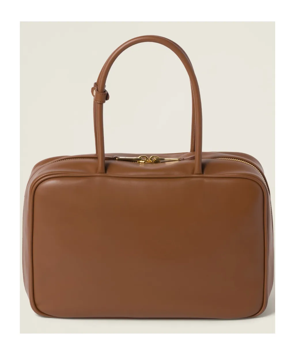 Miu Miu Beau Logo-Debossed Zipped Tote Bag