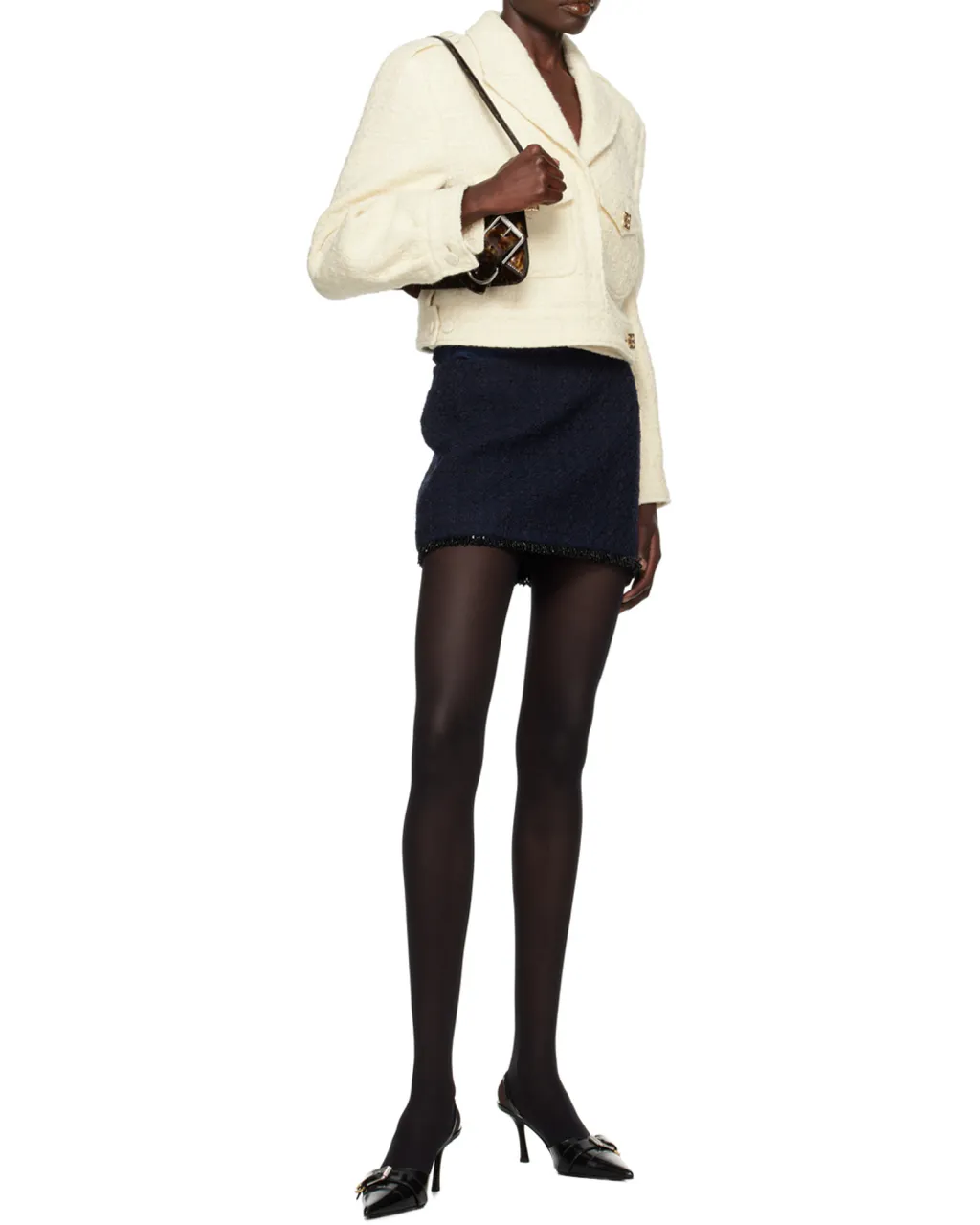 Givenchy 4G Plaque Tweed Cropped Jacket