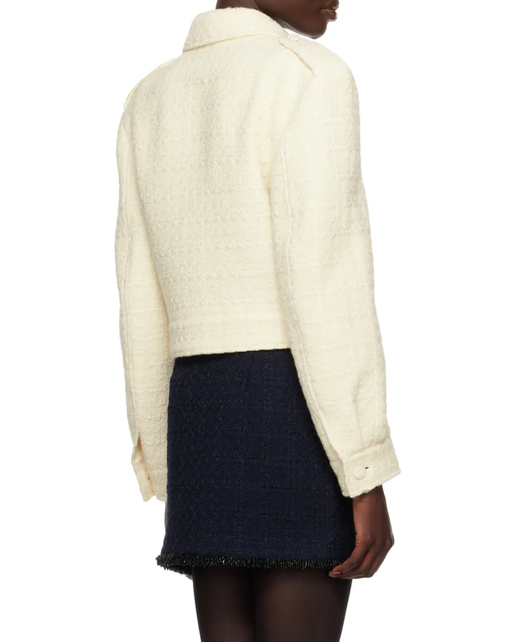 Givenchy 4G Plaque Tweed Cropped Jacket