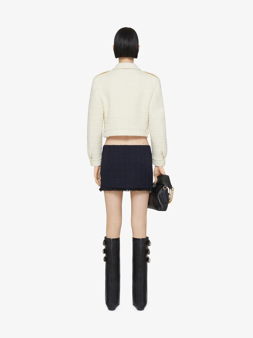 Givenchy 4G Plaque Tweed Cropped Jacket