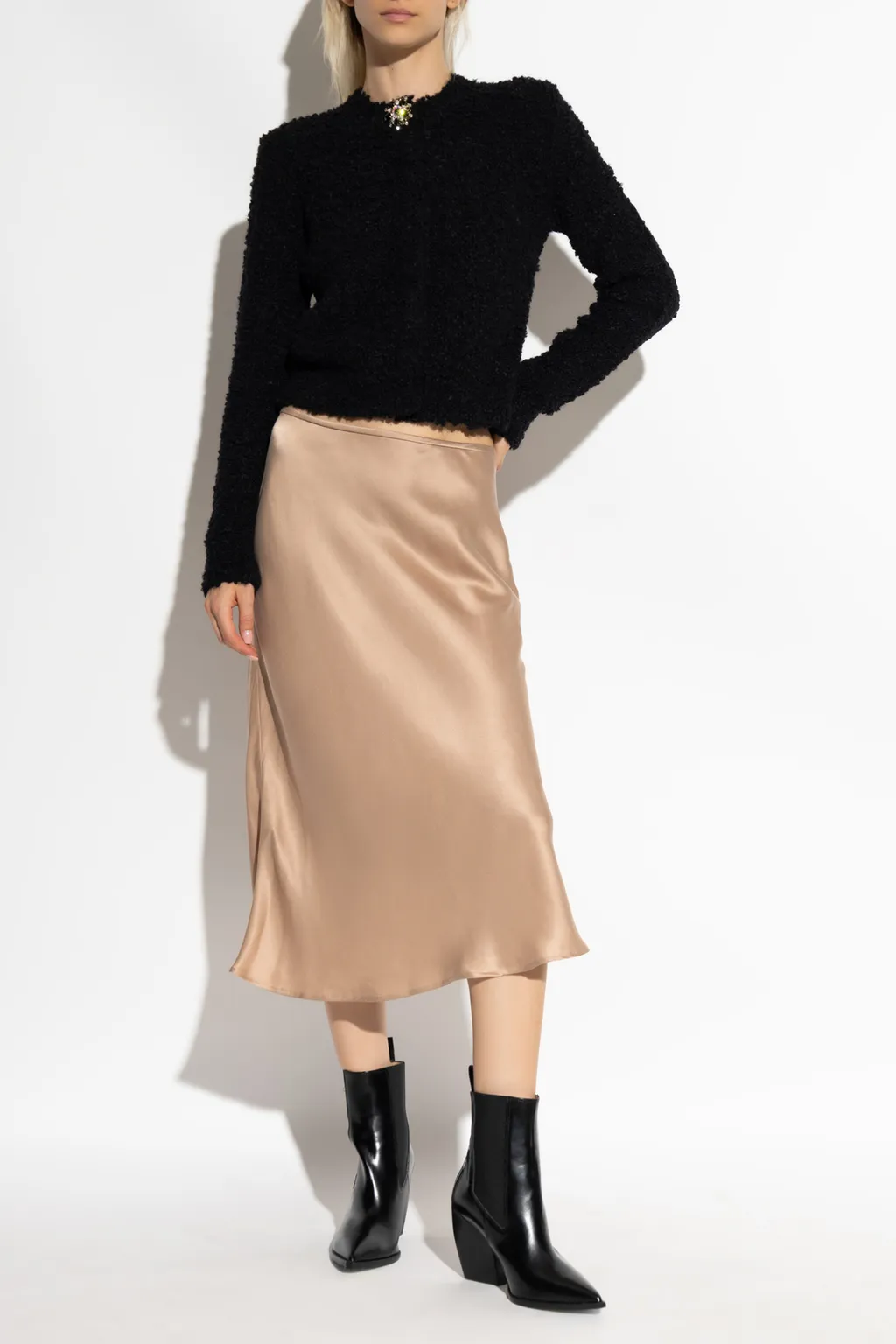 Bias-Cut Silk Shirt