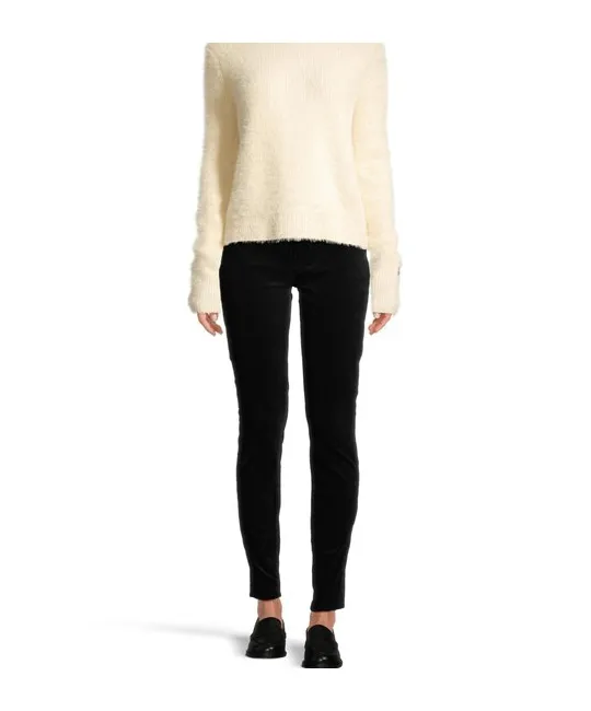 Velvet-Effect Skinny Trousers