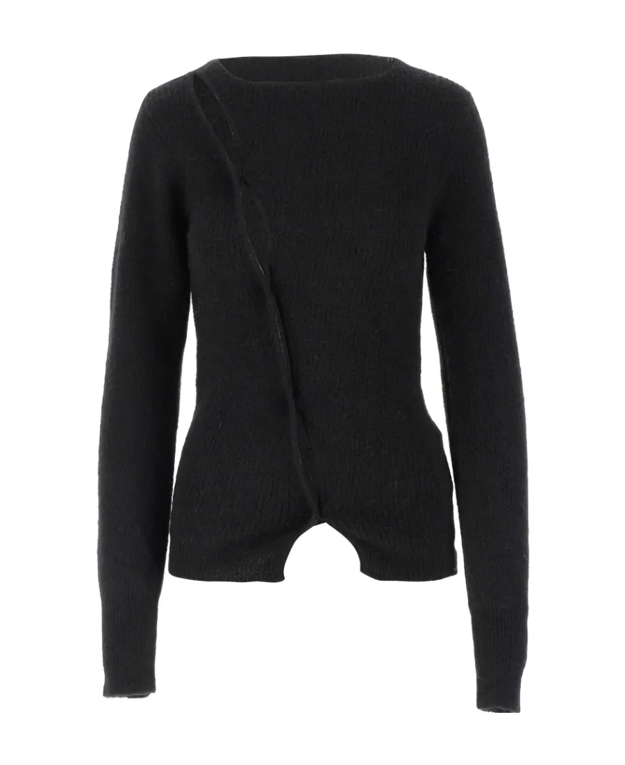 Pau Asymmetric Knitted Cardigan