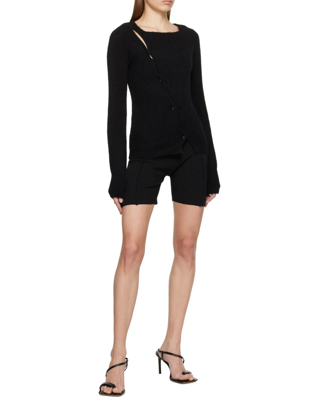 Pau Asymmetric Knitted Cardigan
