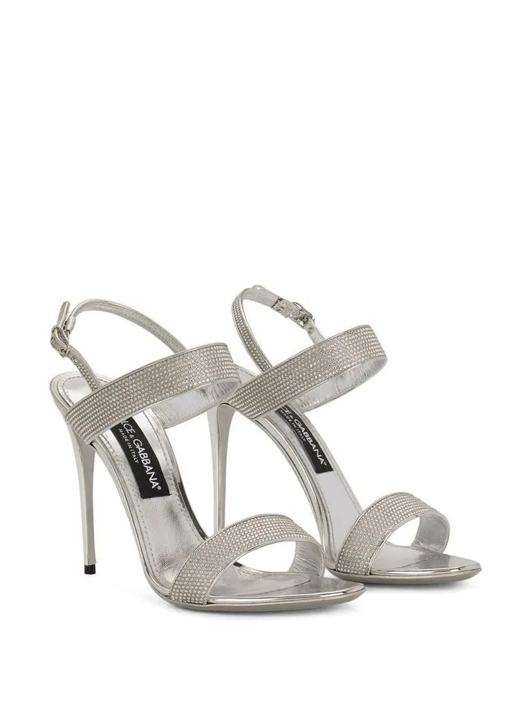 Dolce & Gabbana Metallic Effect Embellished Sandals