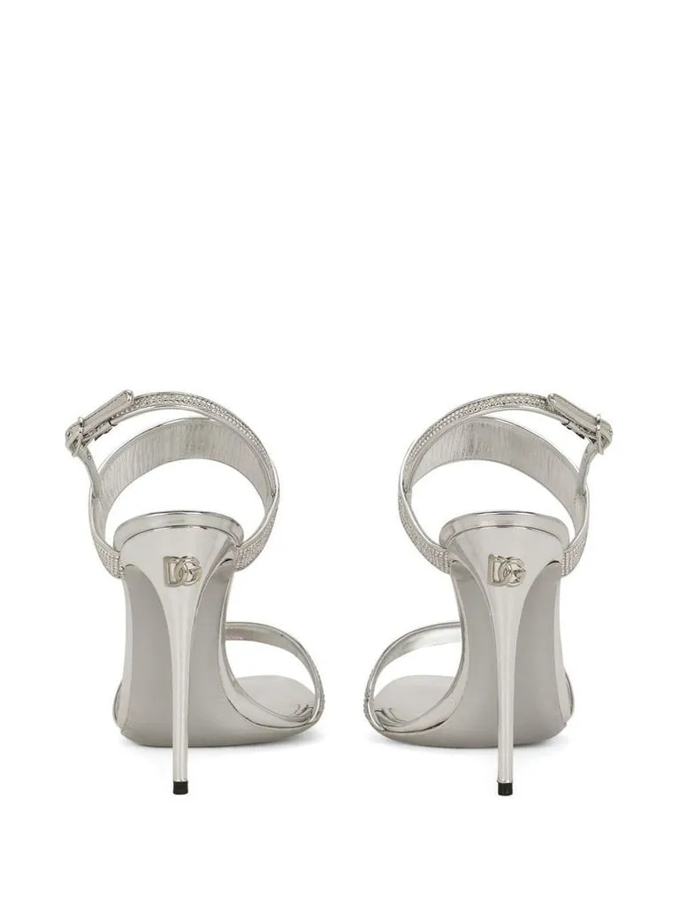 Dolce & Gabbana Metallic Effect Embellished Sandals