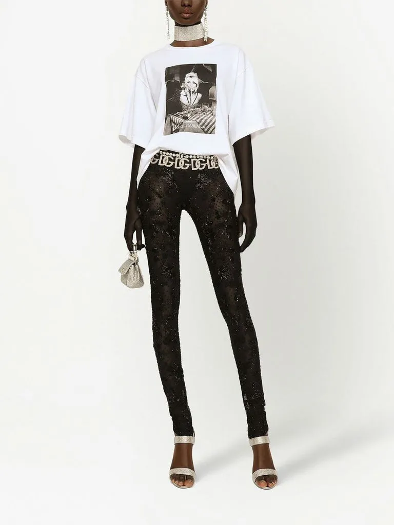 Dolce & Gabbana Metallic Effect Embellished Sandals