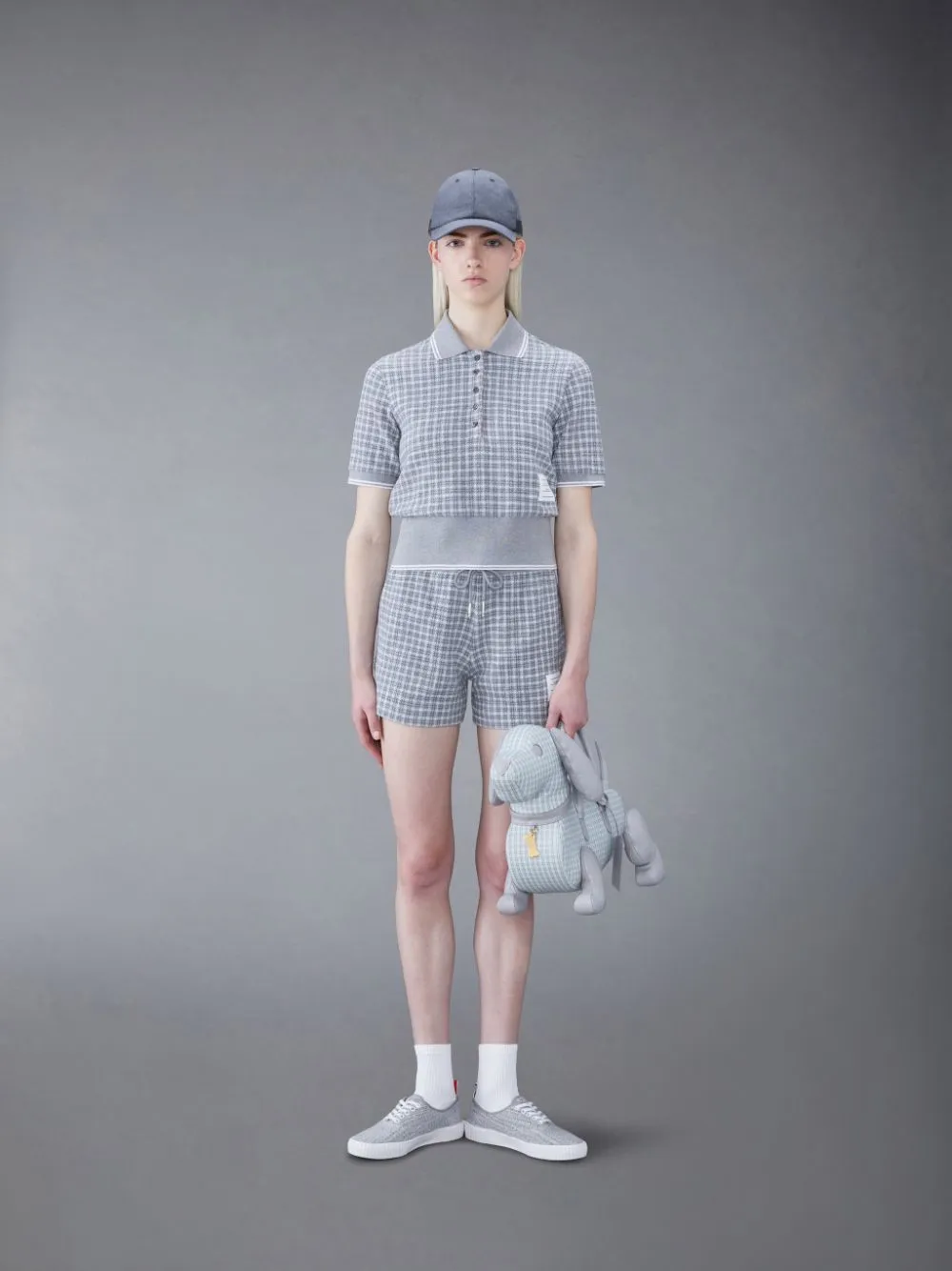 Thom Browne Checked Tweed Drawstring Shorts