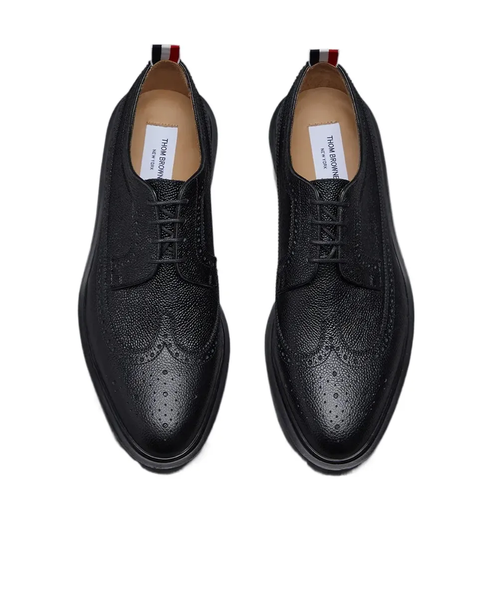 Thom Browne Longwing Almond-Toe Derby Shoes