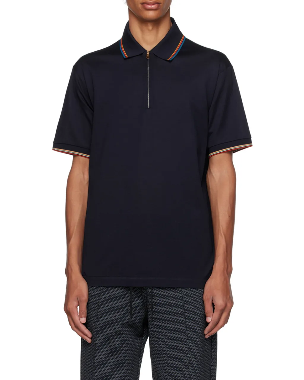 Paul Smith Stripe Trim Polo Shirt