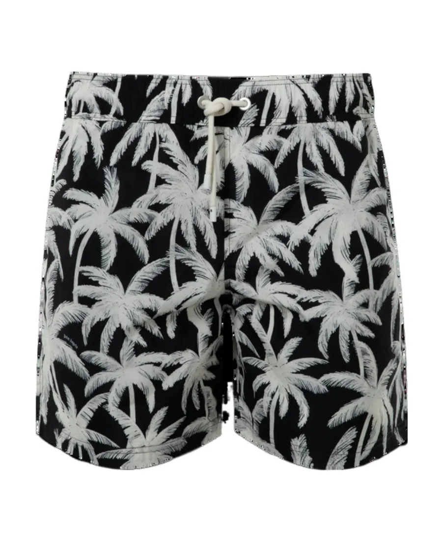 Palm Angels All-Over Palm Printed Swim Shorts