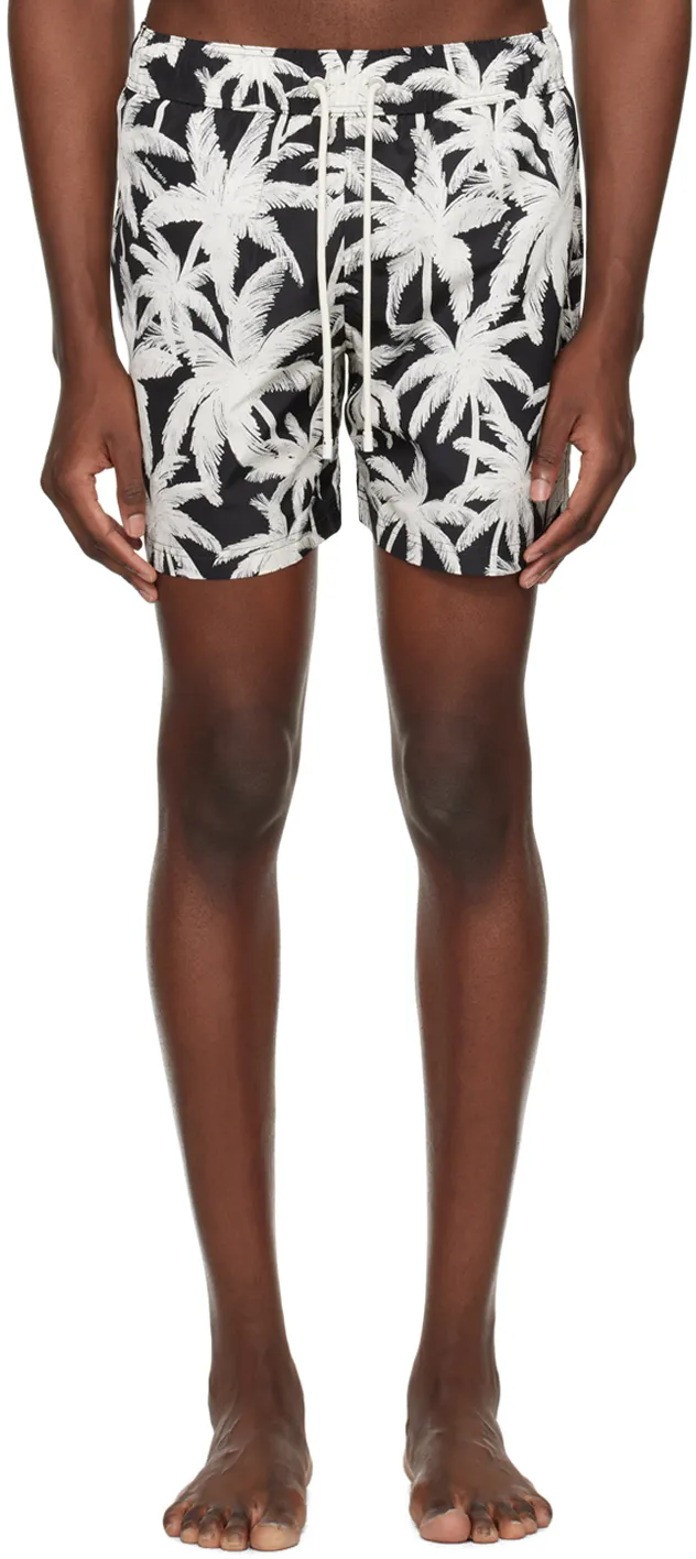 Palm Angels All-Over Palm Printed Swim Shorts
