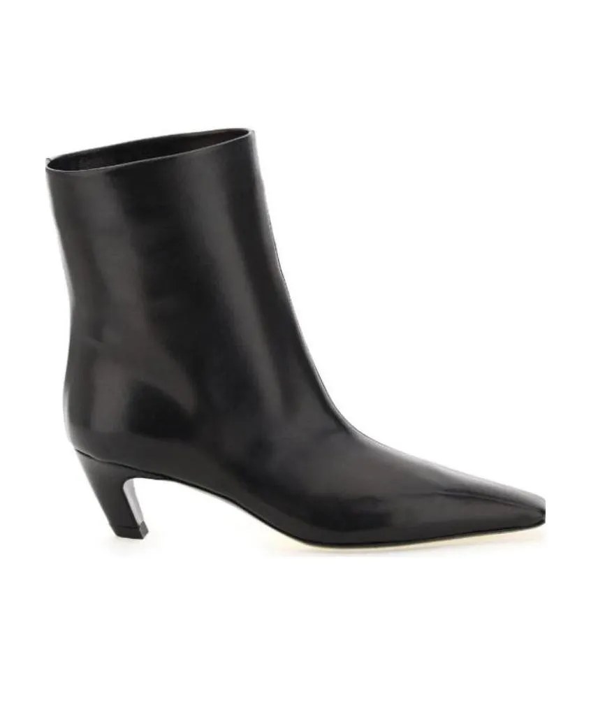 Khaite Arizona Square-Toe Ankle Boots