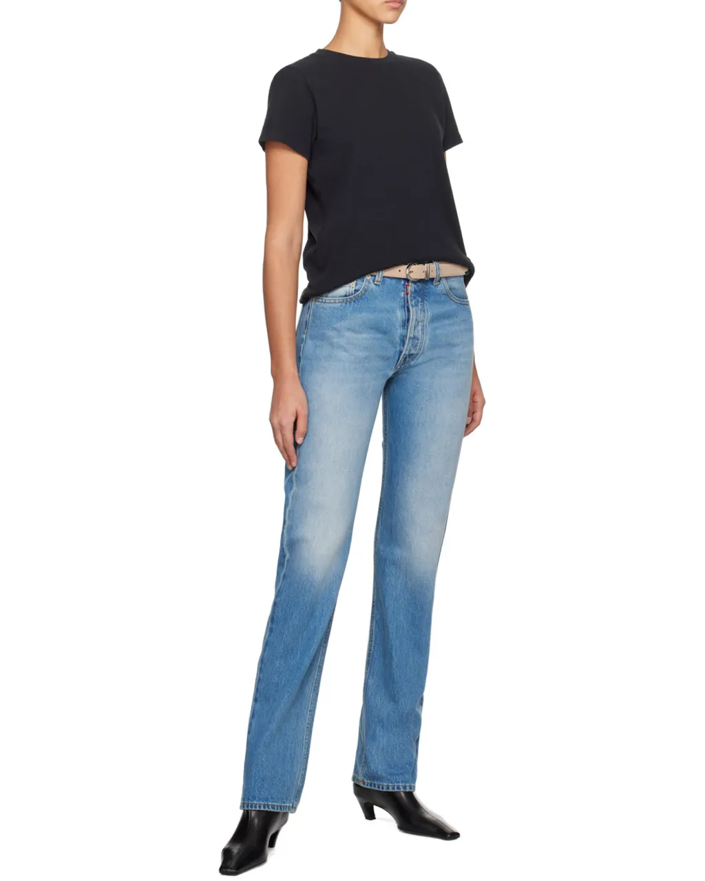 Khaite Arizona Square-Toe Ankle Boots