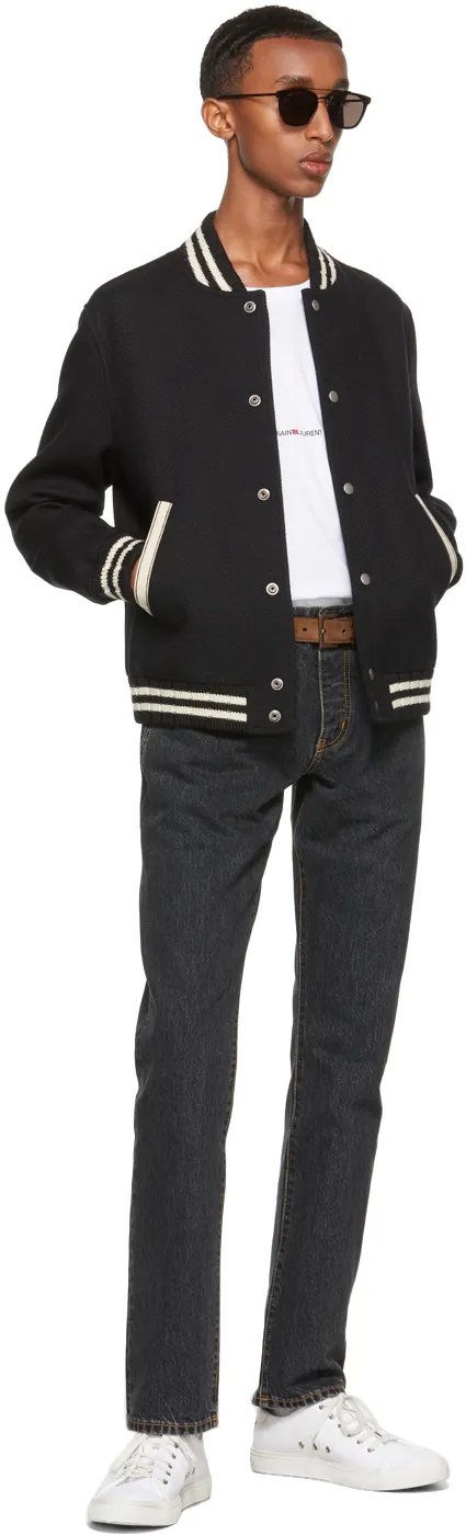 Saint Laurent Teddy Varsity Jacket