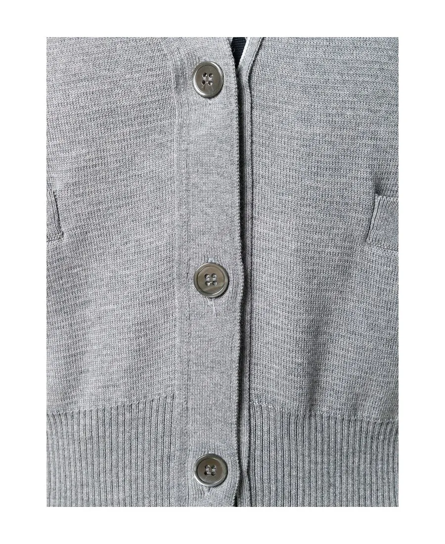 Thom Browne 4-Bar Milano Stitch Buttoned Cardigan