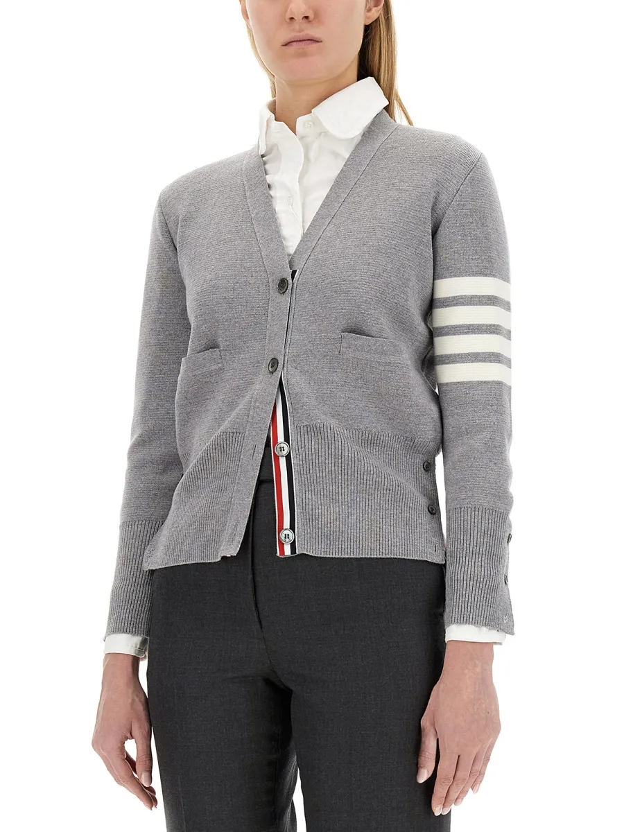 Thom Browne 4-Bar Milano Stitch Buttoned Cardigan