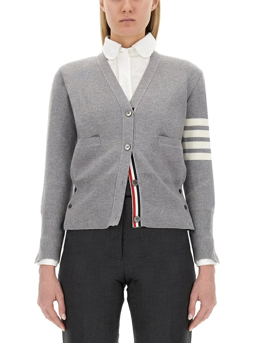 Thom Browne 4-Bar Milano Stitch Buttoned Cardigan
