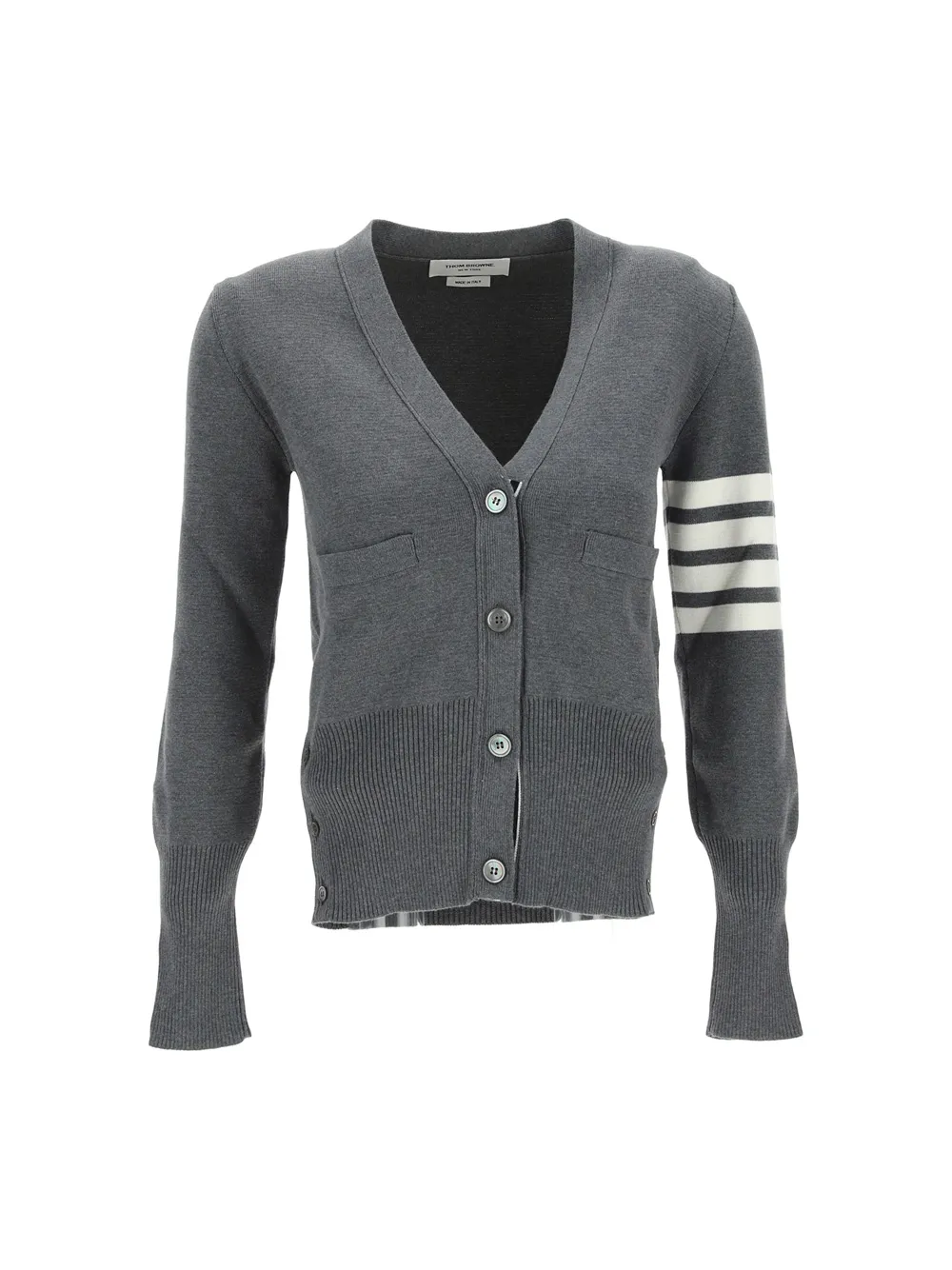 Thom Browne 4-Bar V-Neck Knit Cardigan