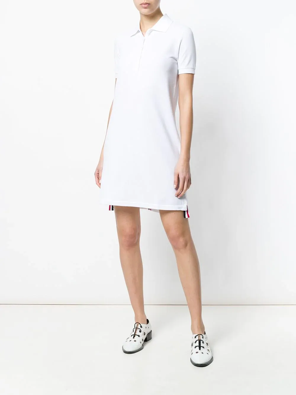 Thom Browne Rwb Striped Polo Dress