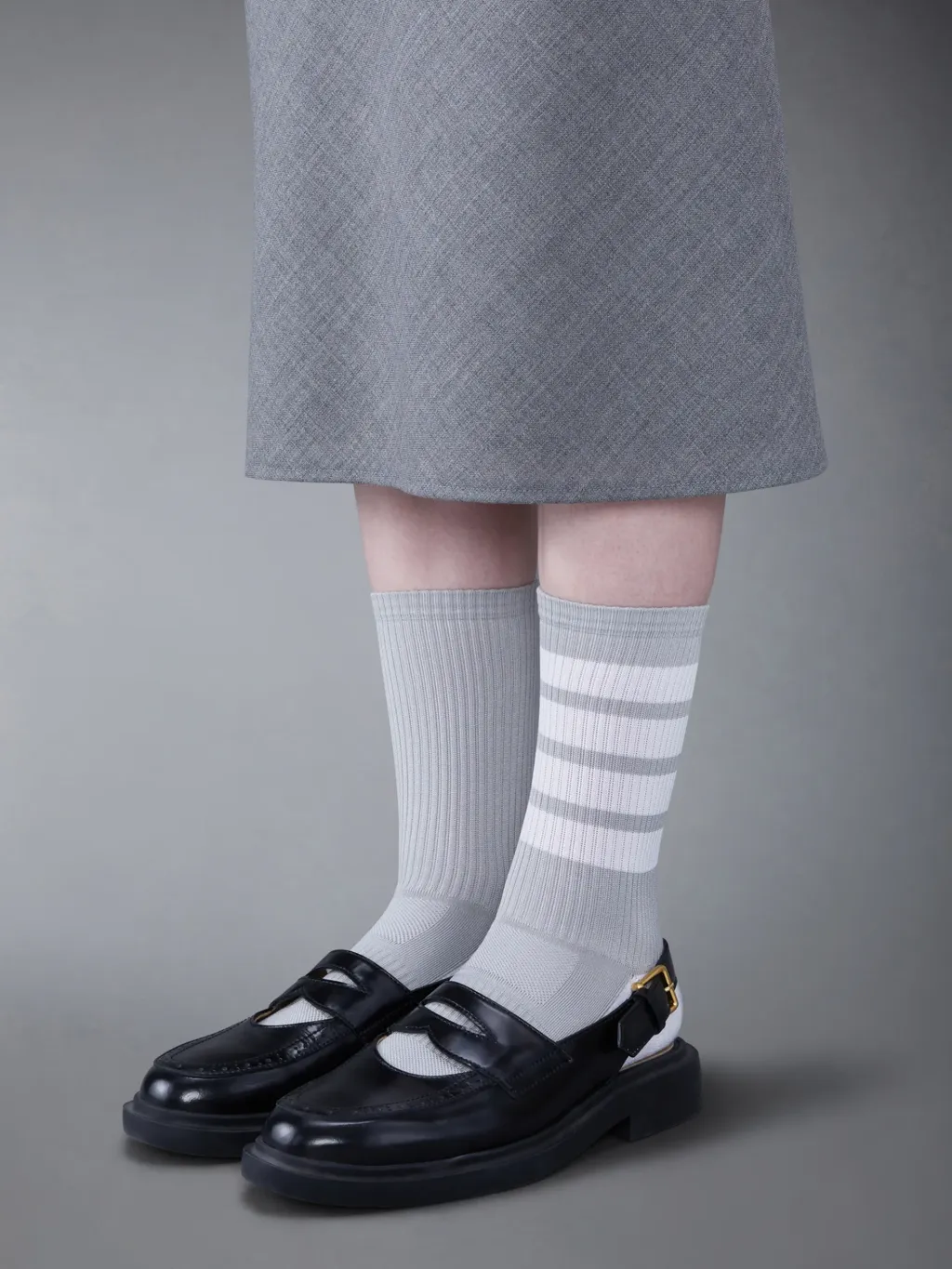 Thom Browne Cut Out Detailed Slingback Penny Loafers