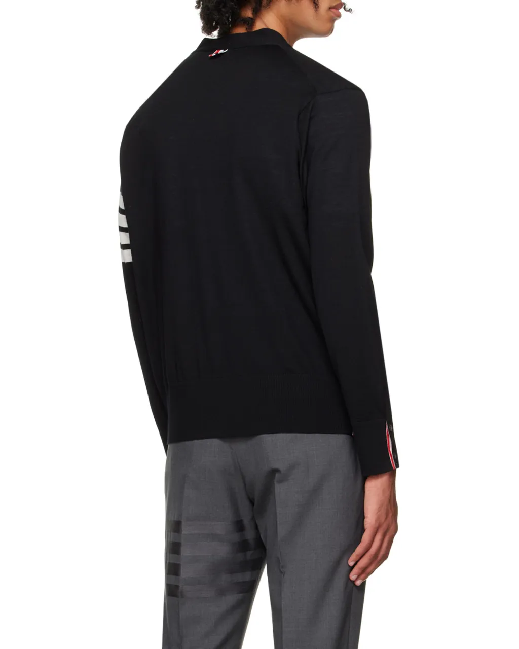 Thom Browne 4-Bar V-Neck Knitted Cardigan