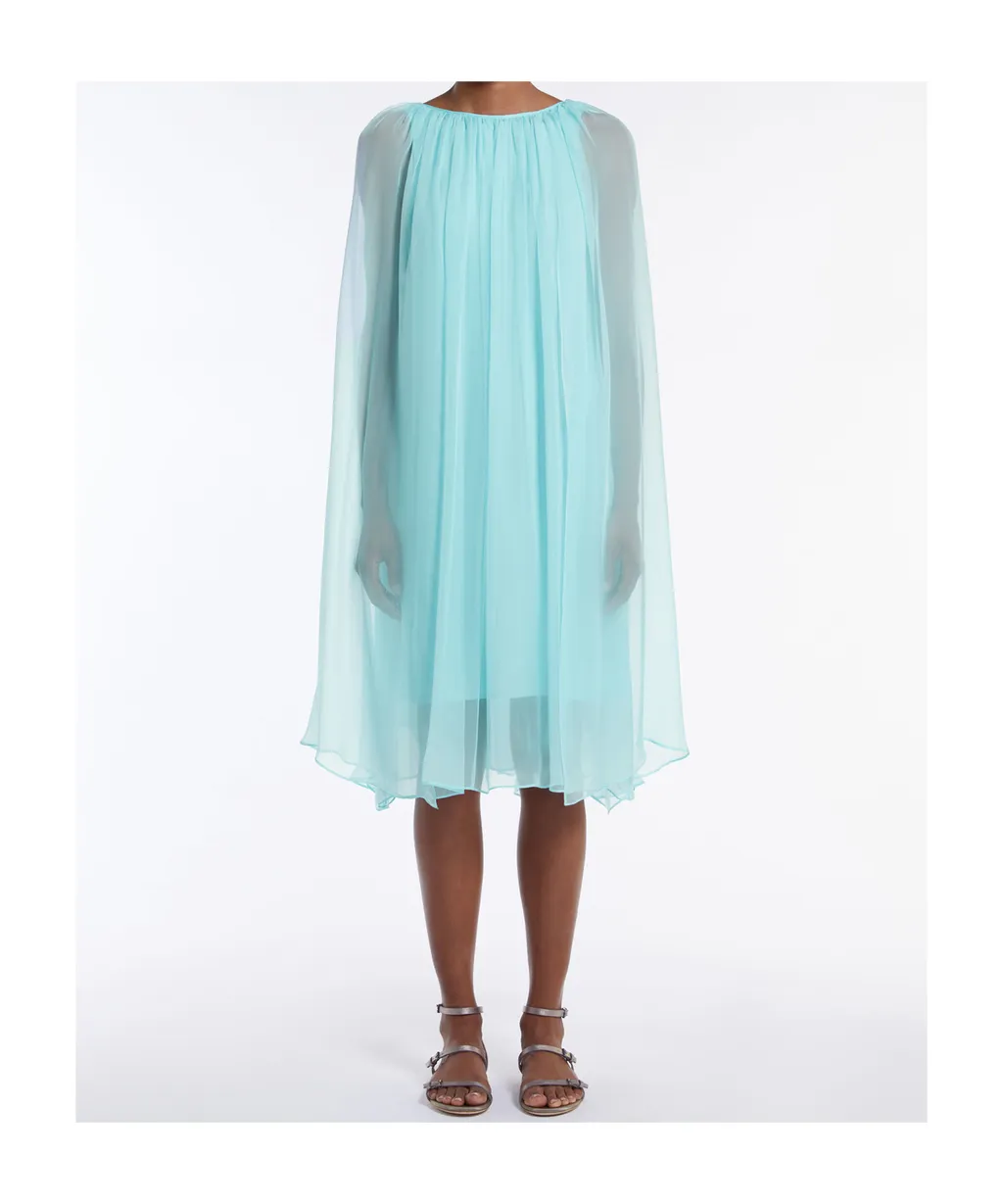 Max Mara Pianoforte Tulle Crewneck Sleeveless Dress