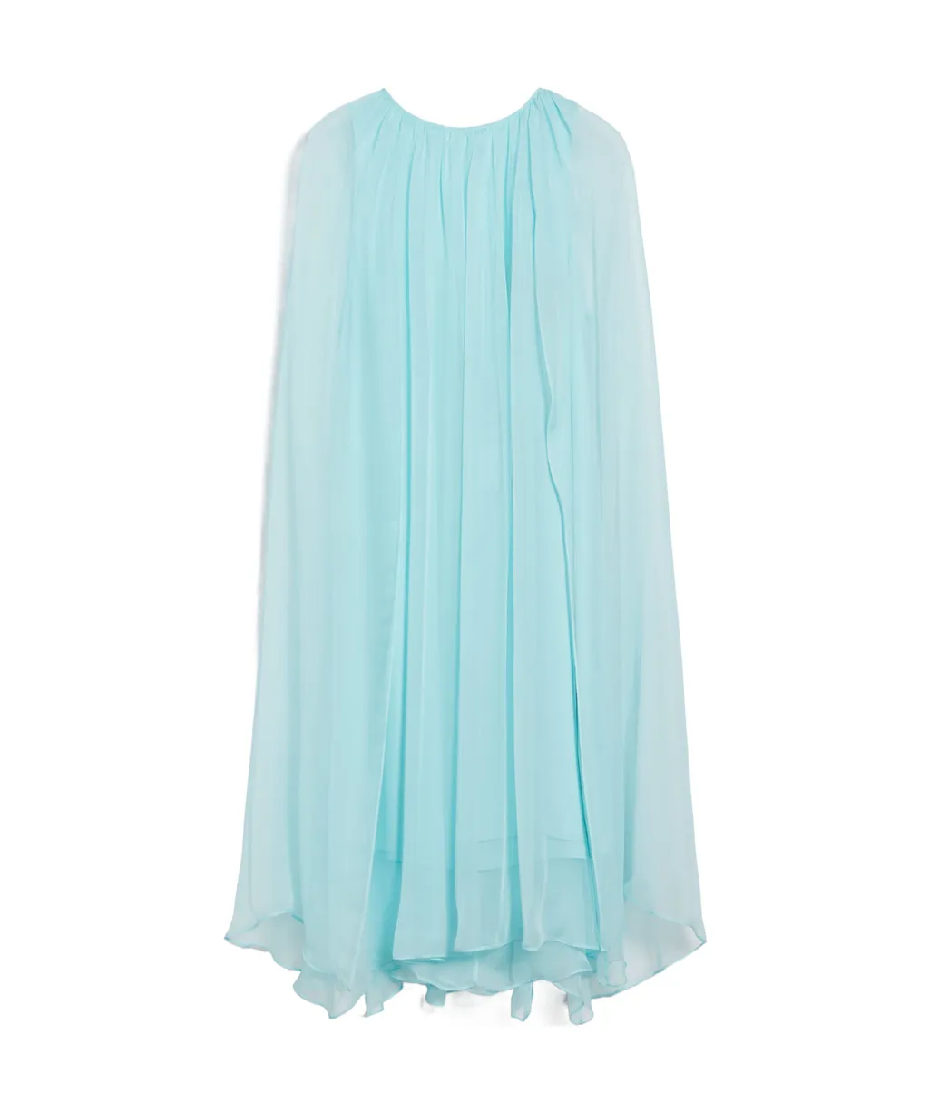 Max Mara Pianoforte Tulle Crewneck Sleeveless Dress