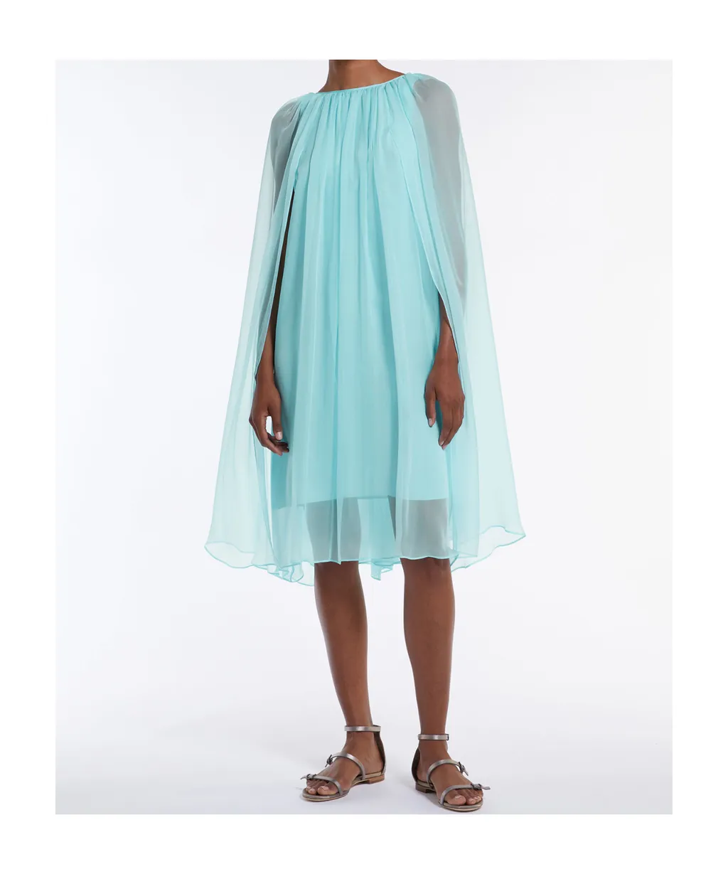 Max Mara Pianoforte Tulle Crewneck Sleeveless Dress