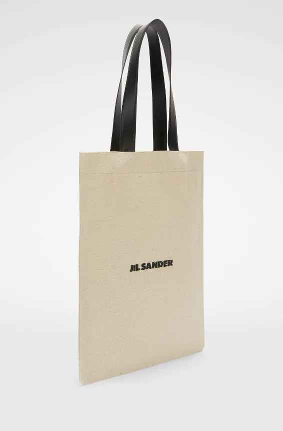 Jil Sander Logo Printed Top Handle Bag