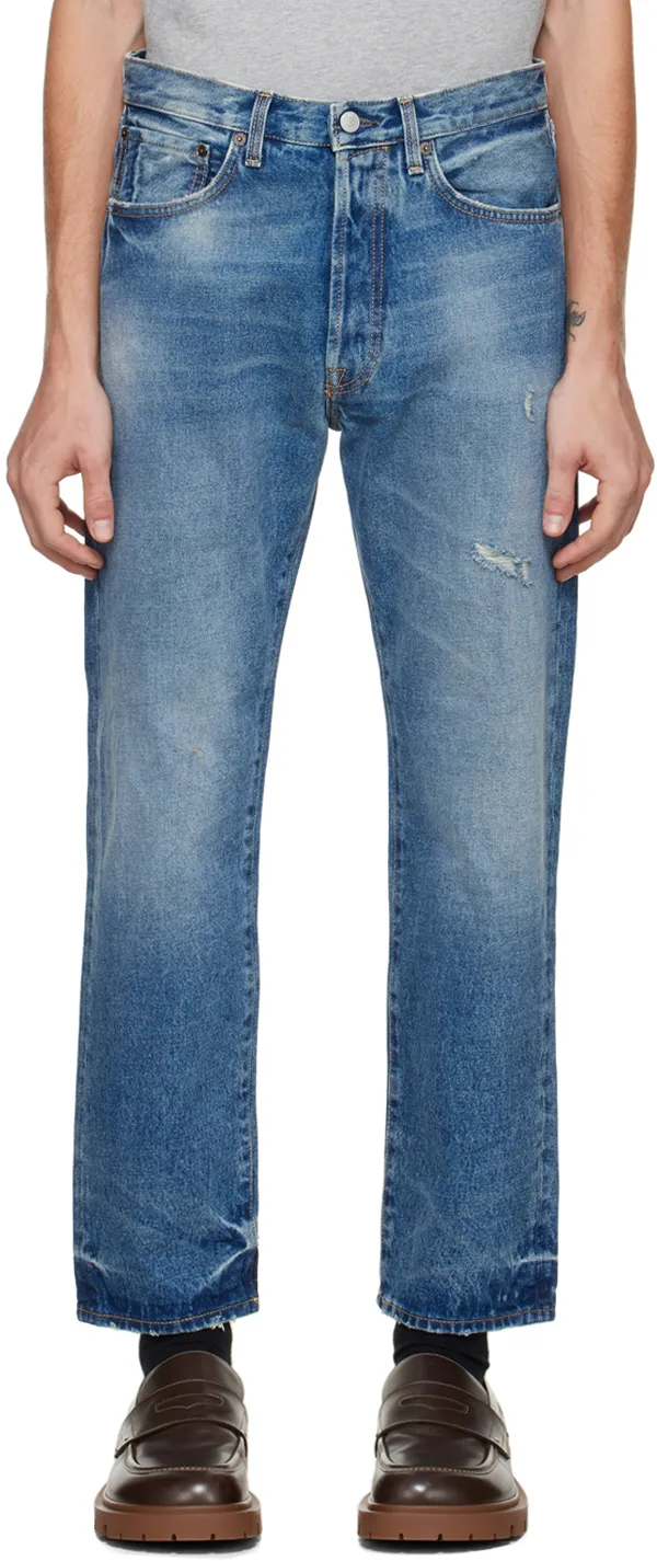Acne Studios Distressed Relaxed Fit Jeans