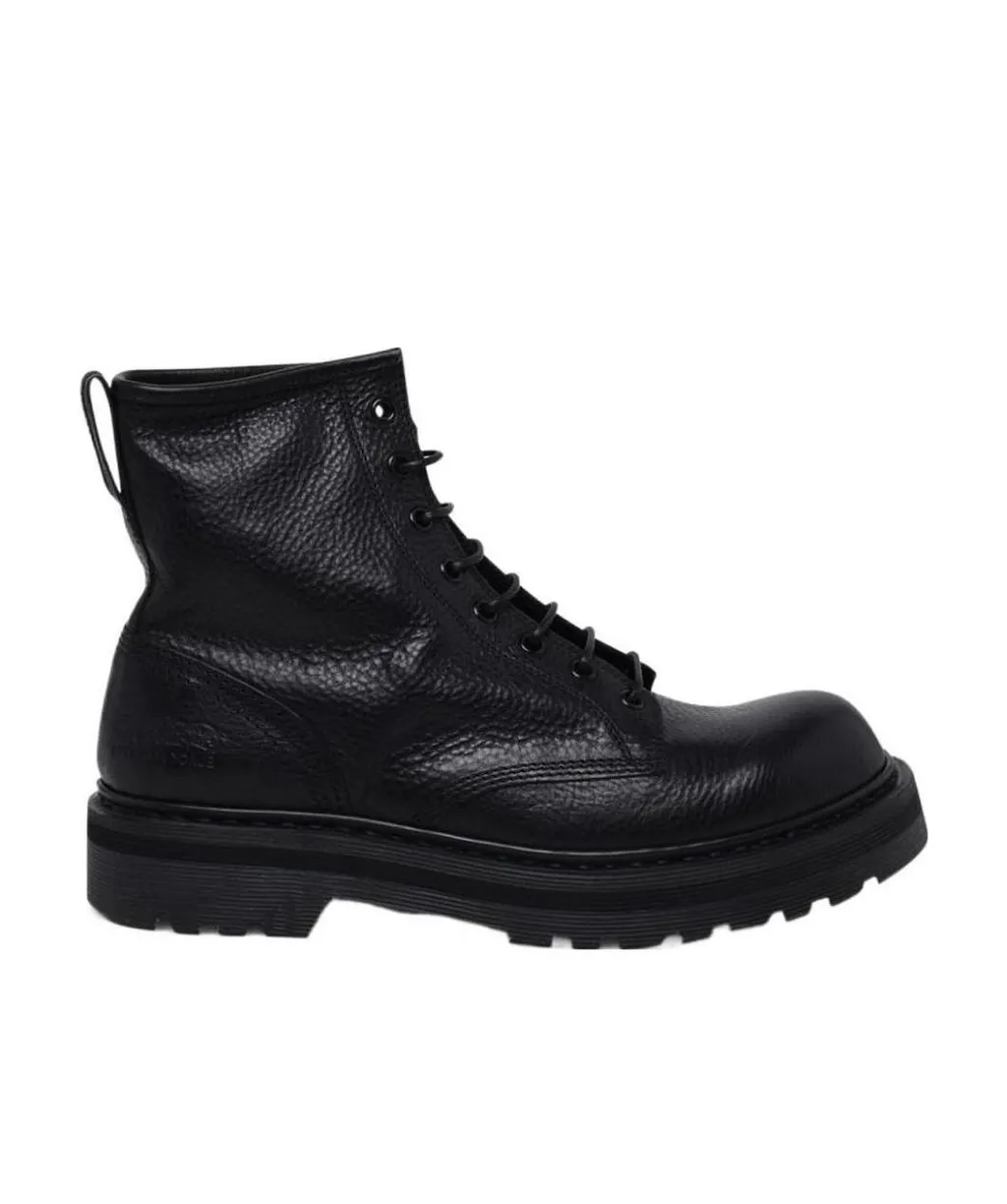 Lace-Up Leather Ankle Boots