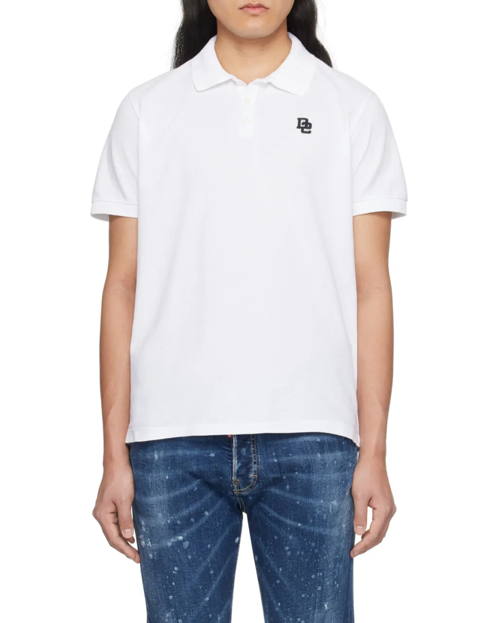 Dsquared2 Logo-Embroidered Short Sleeved Polo Shirt
