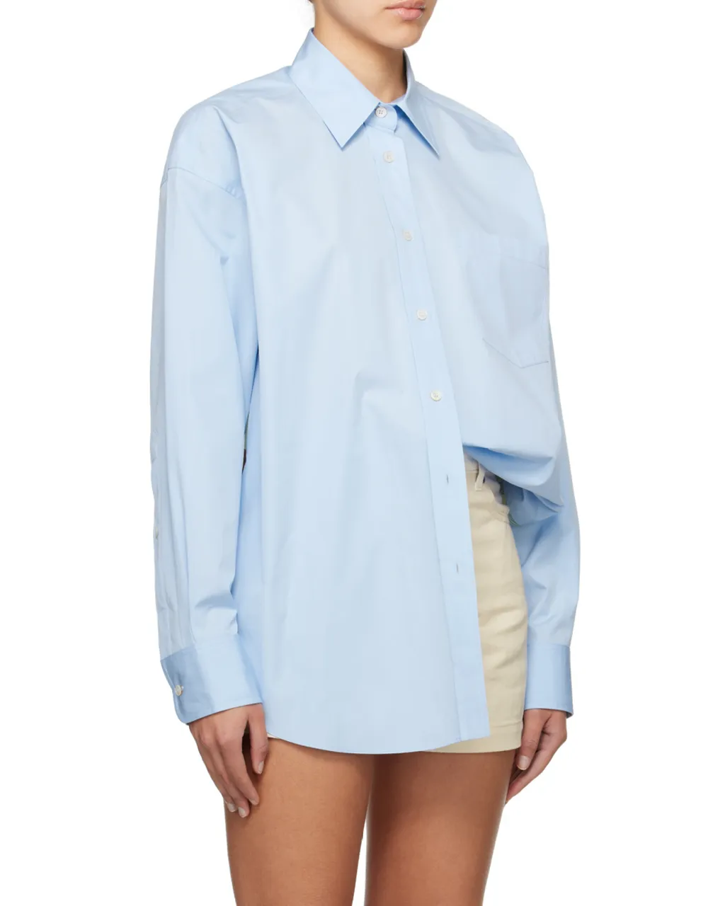 Stella Mccartney Buttoned Curved Hem Panelled Shirt