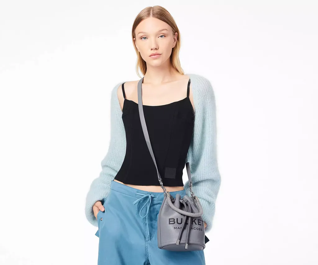 Marc Jacobs Logo Embossed Bucket Bag