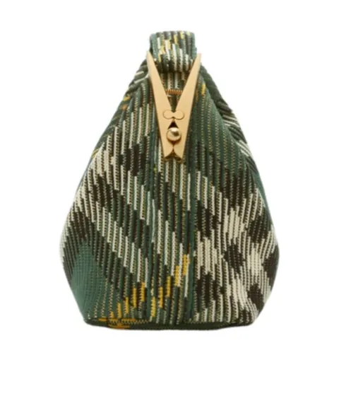 Burberry Peg Check-Pattern Zipped Mini Shoulder Bag