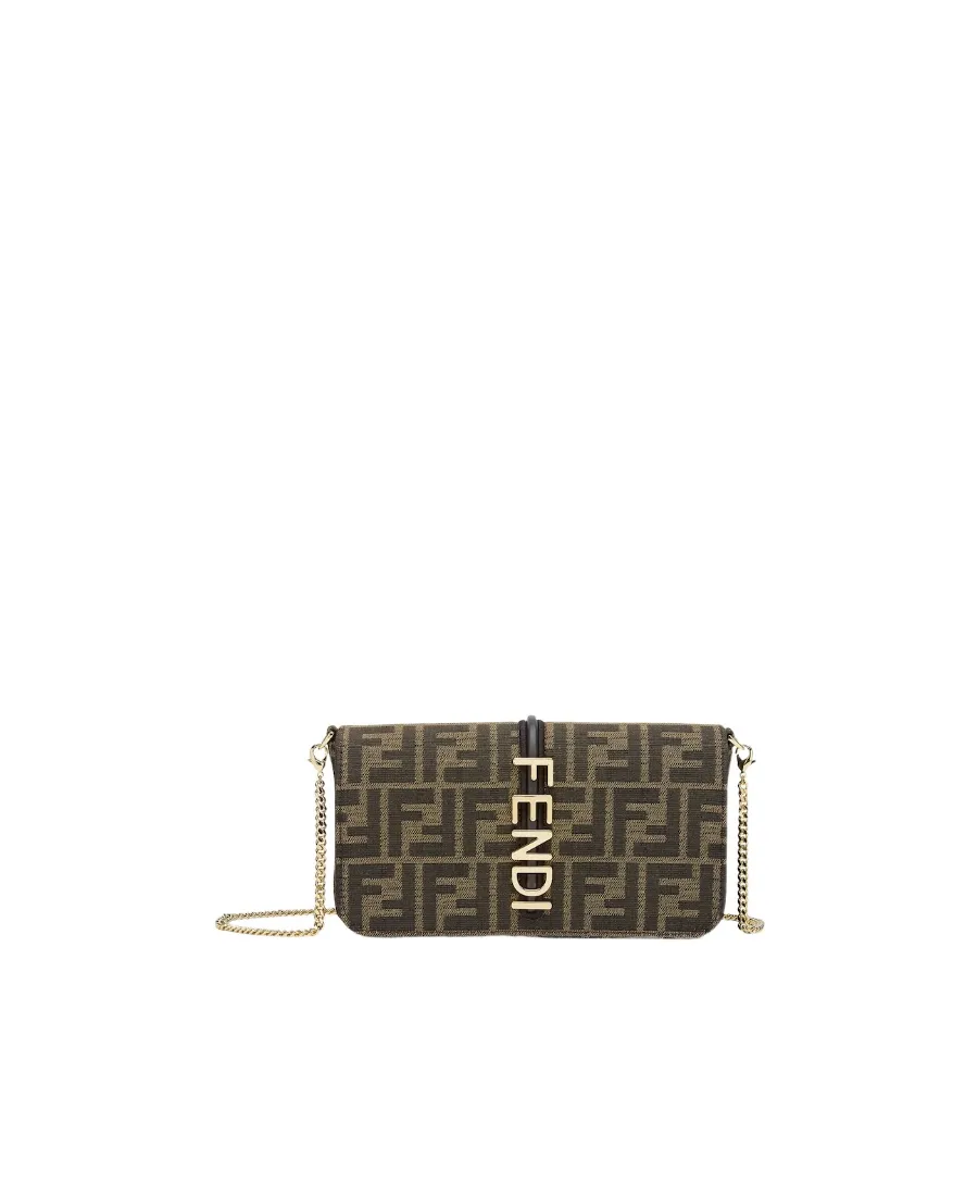 Fendi Fendigraphy Ff Jacquard Chain-Linked Wallet