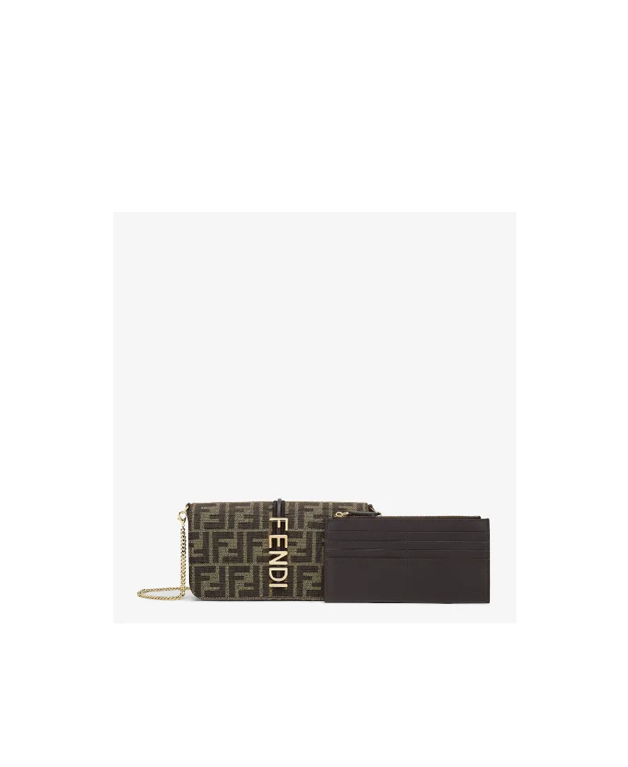 Fendi Fendigraphy Ff Jacquard Chain-Linked Wallet