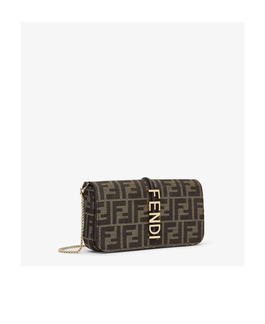 Fendi Fendigraphy Ff Jacquard Chain-Linked Wallet