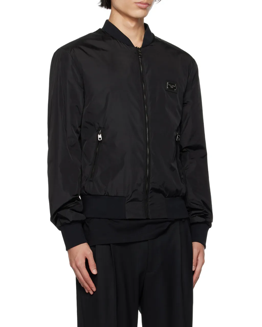 Dolce & Gabbana Logo Plaque Zip-Up Jacket