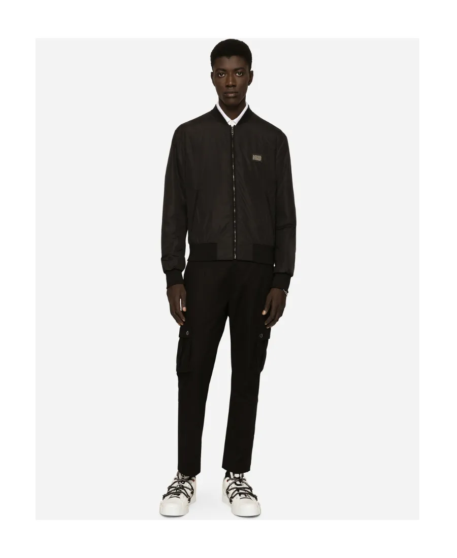 Dolce & Gabbana Logo Plaque Zip-Up Jacket