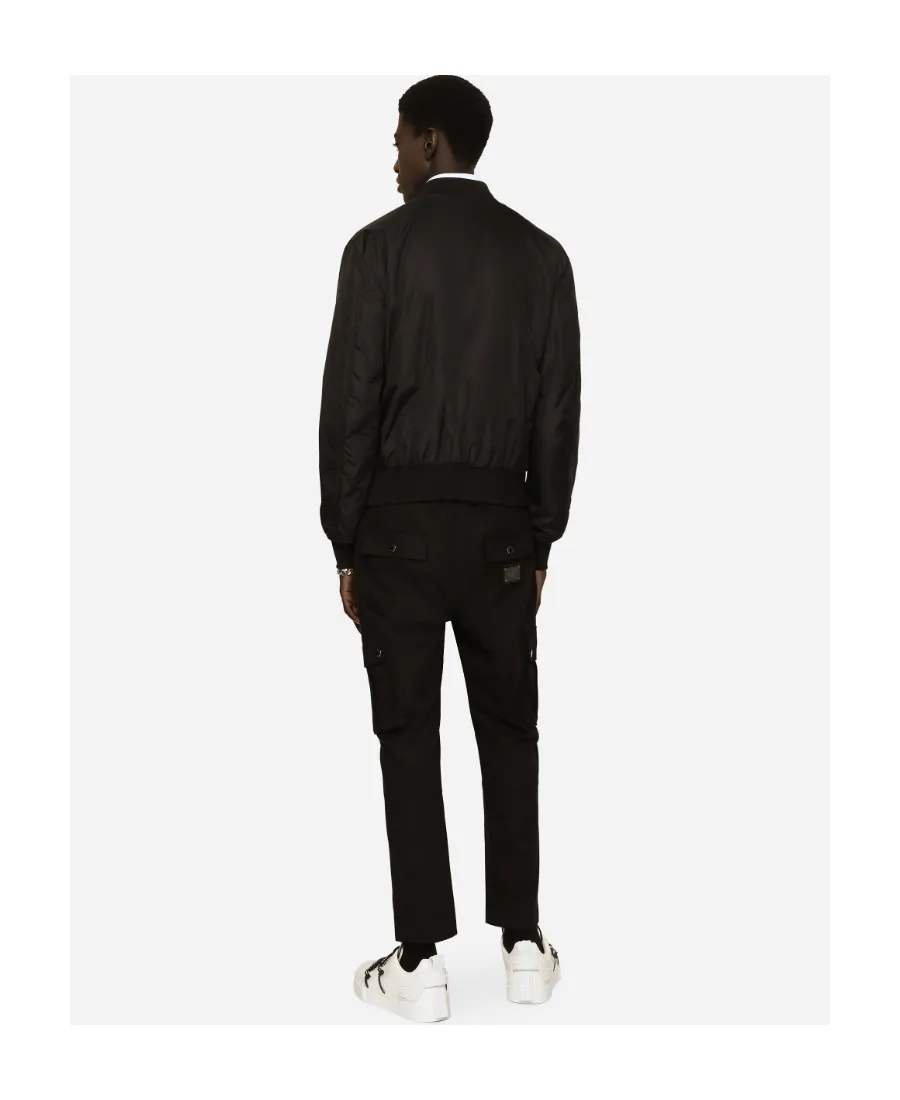Dolce & Gabbana Logo Plaque Zip-Up Jacket