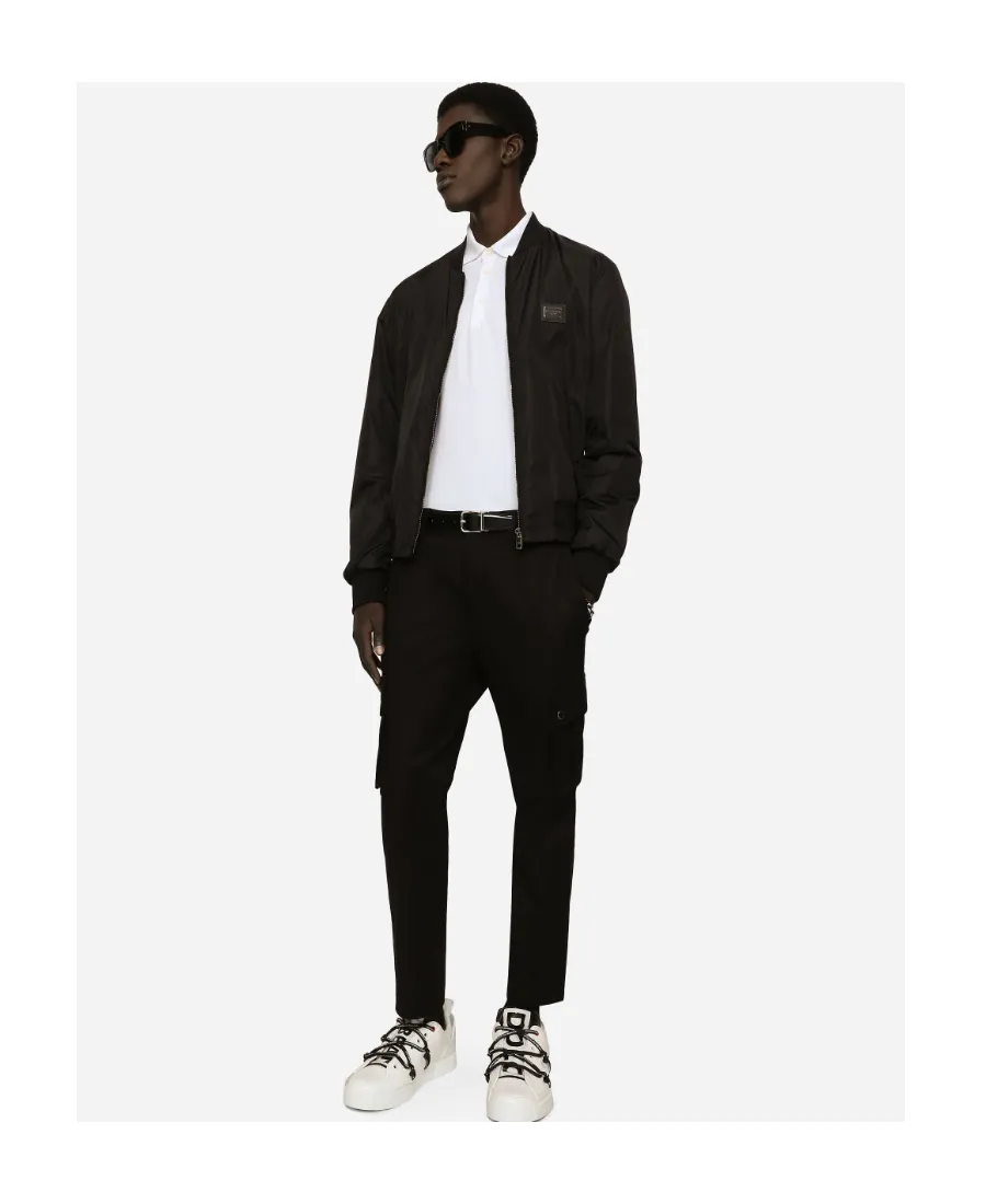 Dolce & Gabbana Logo Plaque Zip-Up Jacket