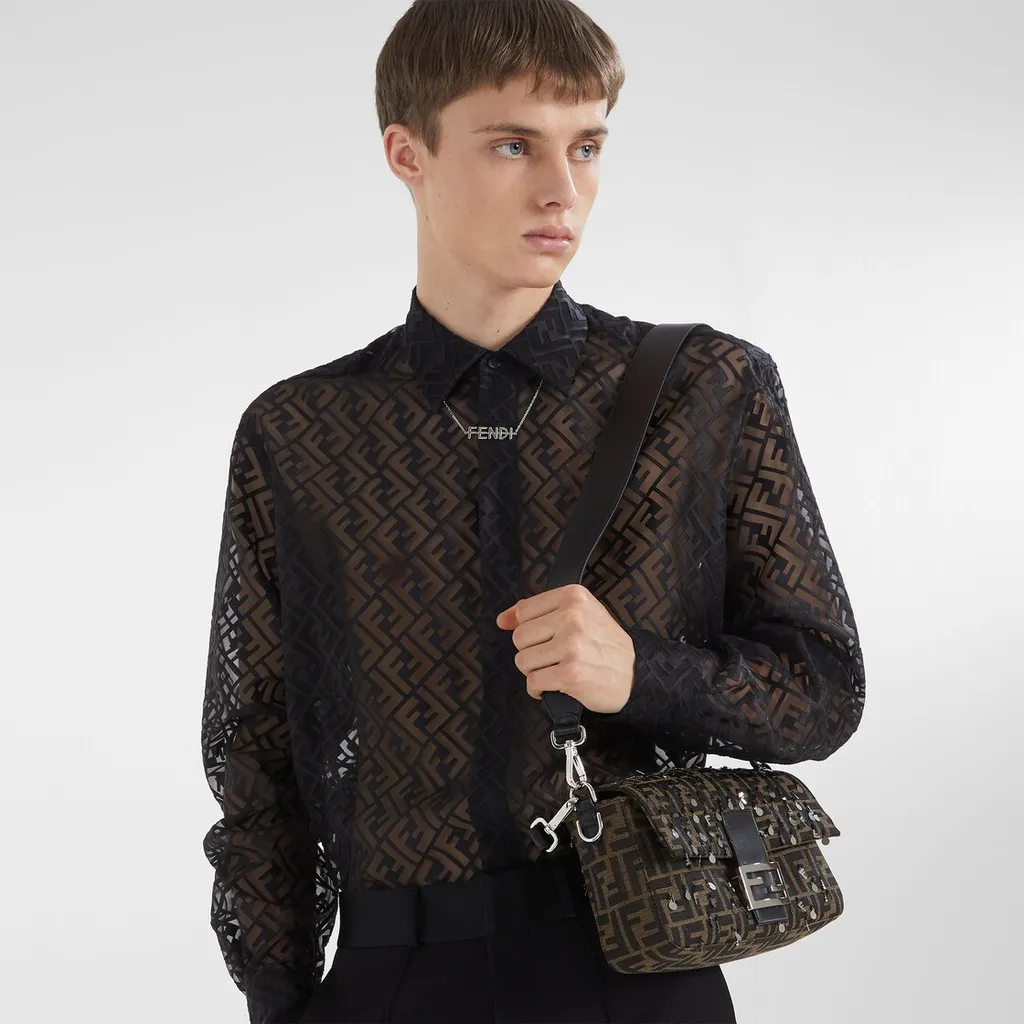 Fendi Sequin Embellished Baguette Bag