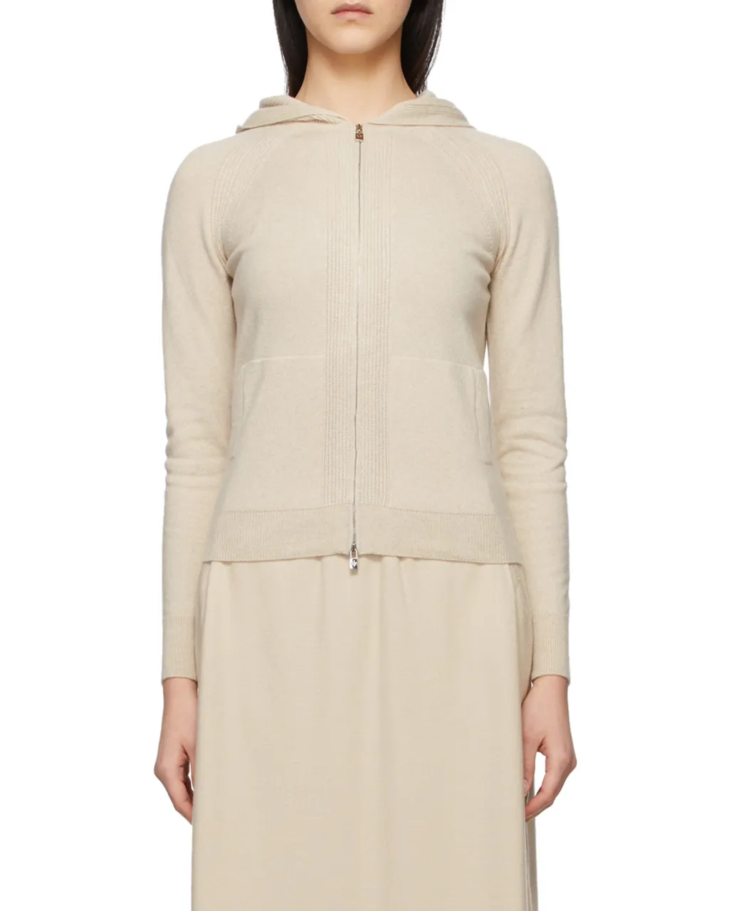 Loro Piana Zip-Up Hooded Knitted Cardigan