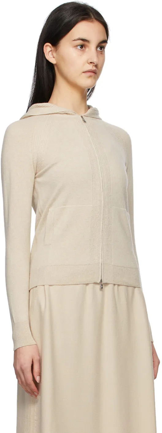 Loro Piana Zip-Up Hooded Knitted Cardigan