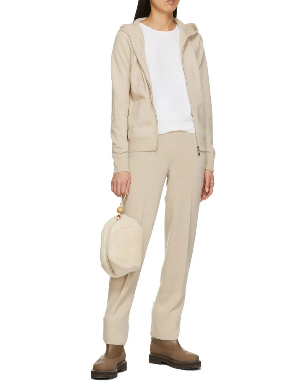 Loro Piana Zip-Up Hooded Knitted Cardigan